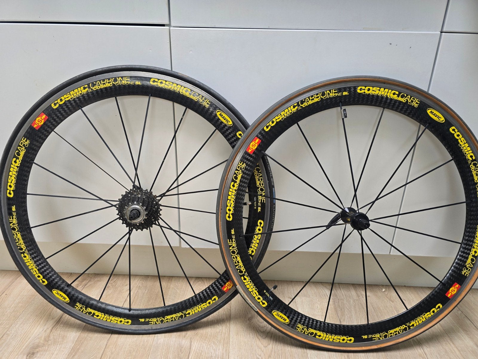Mavic Cosmic Carbone SL SSC carbon wielset – 700C – 10-speed, Fietsen en Brommers, Fietsonderdelen, Ophalen, Racefiets, Aluminium