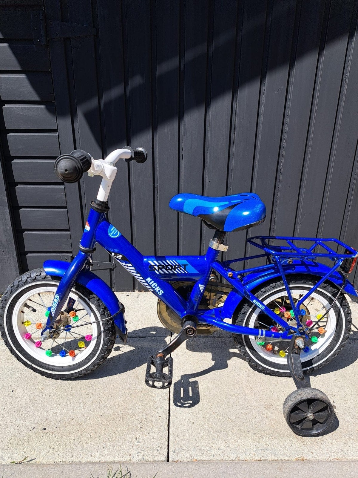 12 inch kinderfiets met zijwieltjes, Ophalen, Terugtraprem, Zijwieltjes, Gebruikt