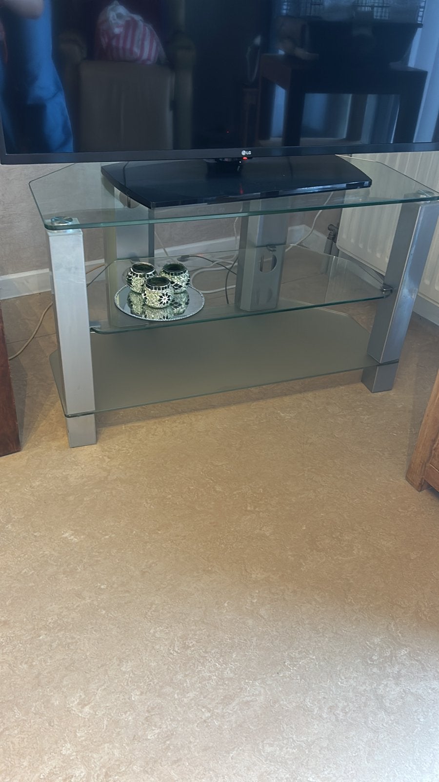 Tv meubel, Maison & Meubles, Armoires | Mobilier de télévision, Enlèvement, Comme neuf, Verre