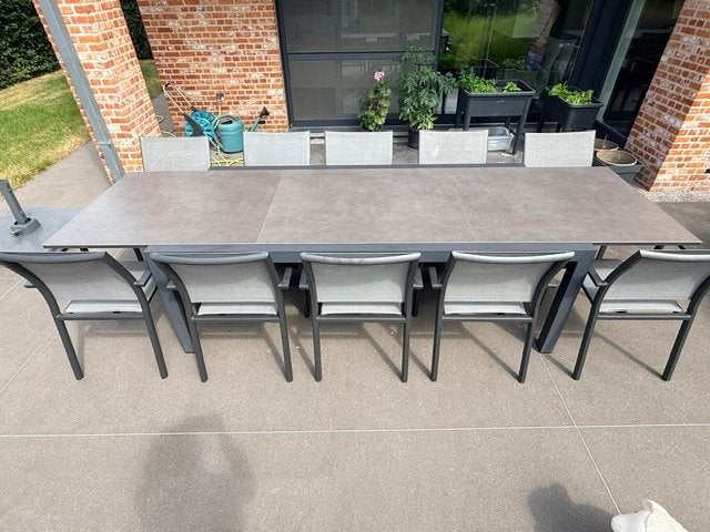 tuinset, Tuin en Terras, Ophalen, Meer dan 8 zitplaatsen, Aluminium, Zo goed als nieuw