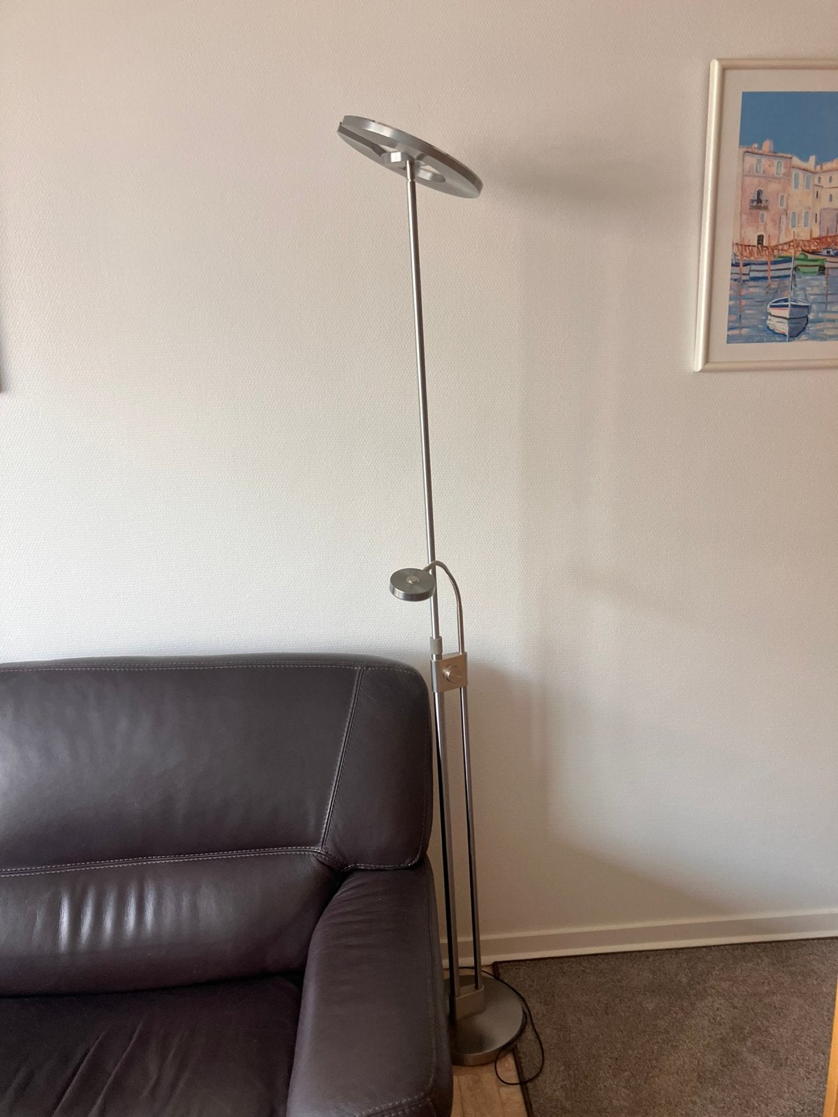 Staanlamp te koop met led en leeslamp., Ophalen, Gebruikt