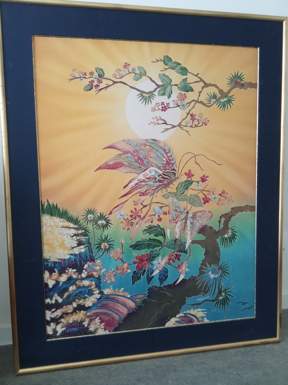Peinture sur tissu en soie, Enlèvement ou Envoi