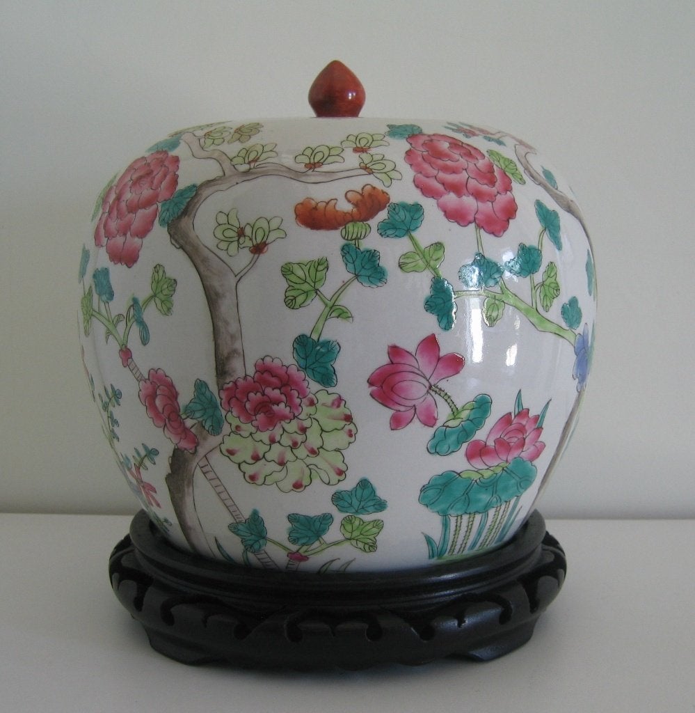 Pot à gingembre « Famille Rose » en porcelaine chinoise-2047, Antiquités & Art, Art | Art non-occidental, Rose, Chine, Enlèvement