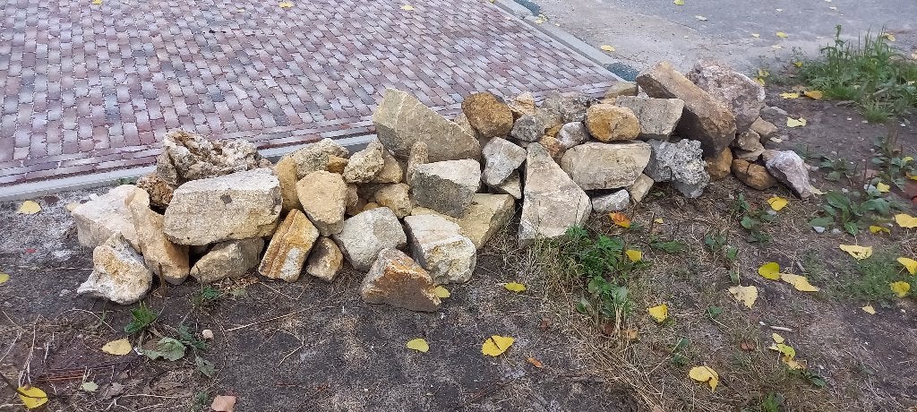 gele sierstenen, Tuin en Terras, Ophalen, Gebruikt, Geel, Kei