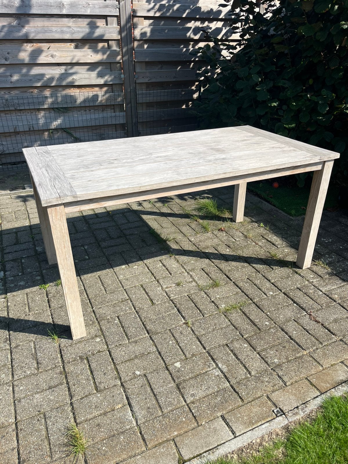 Tuintafel voor 4 tot 6 personen, Tuin en Terras, Ophalen, Gebruikt, Rechthoekig, Hout