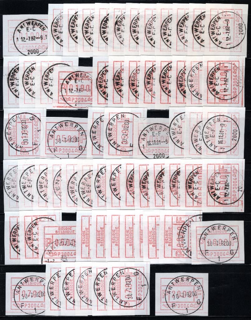 ATM 4 FDC 1981 - Antwerp 1 Problème de test, Neuf, Enlèvement ou Envoi, Affranchi, Oblitération 1er jour