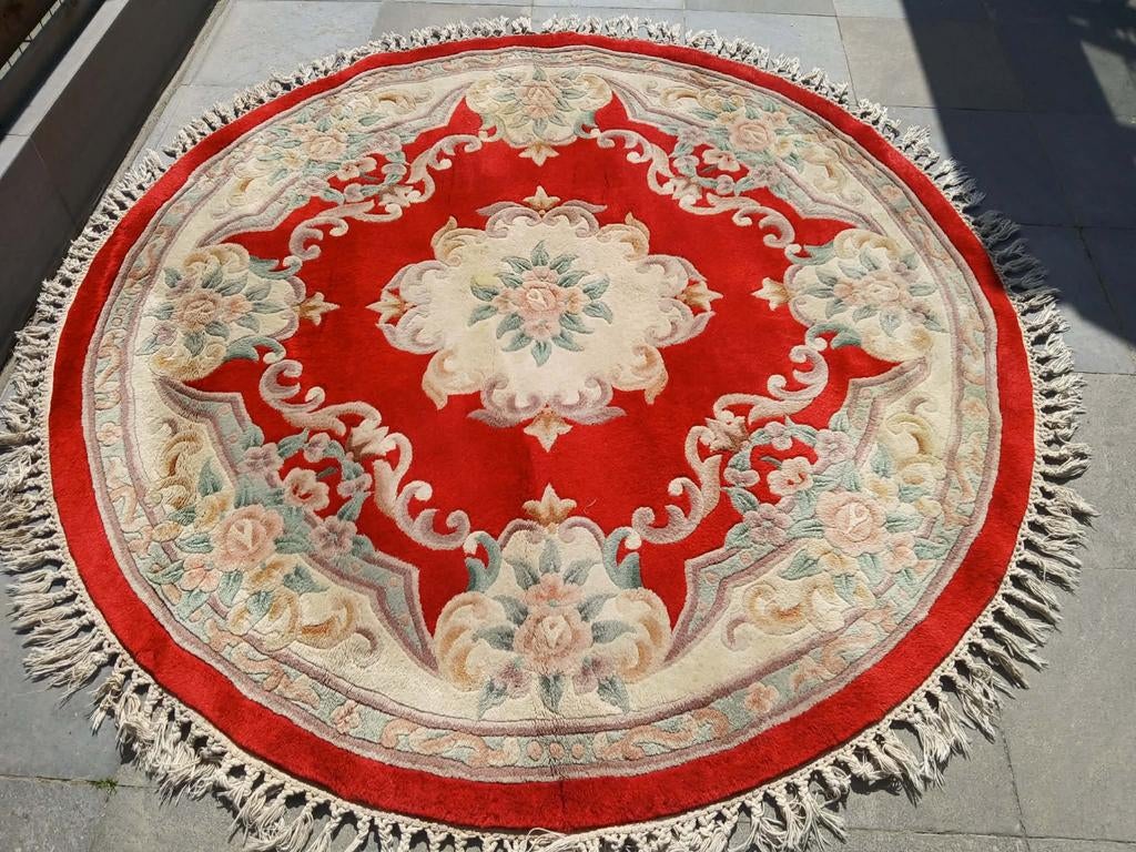 Rond wollen vloerkleed van 210 cm, Antiek en Kunst, Ophalen