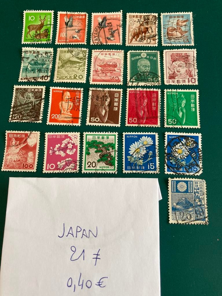Lot de timbres japonais, Enlèvement ou Envoi, Affranchi