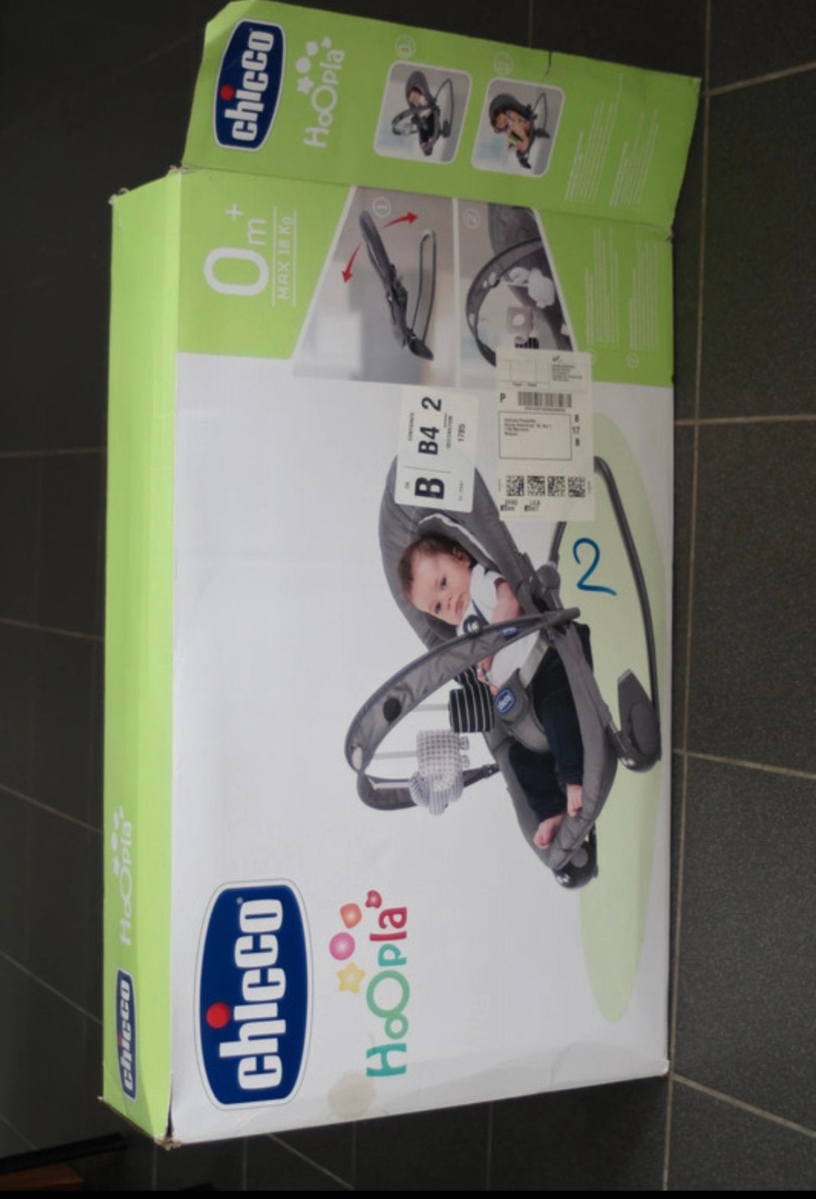Chicco Hoopla transat bébé Om+ jusqu'à 18 kg, Enfants & Bébés, Enlèvement ou Envoi, Utilisé, Chicco, Réglable