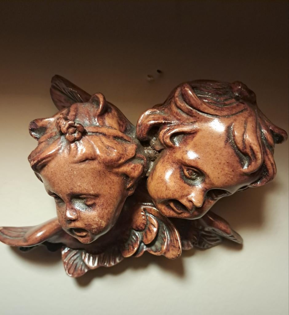 Gesculpteerde ,houten putti,engeltjes, Antiek en Kunst, Kunst | Beelden en Houtsnijwerken, Ophalen of Verzenden