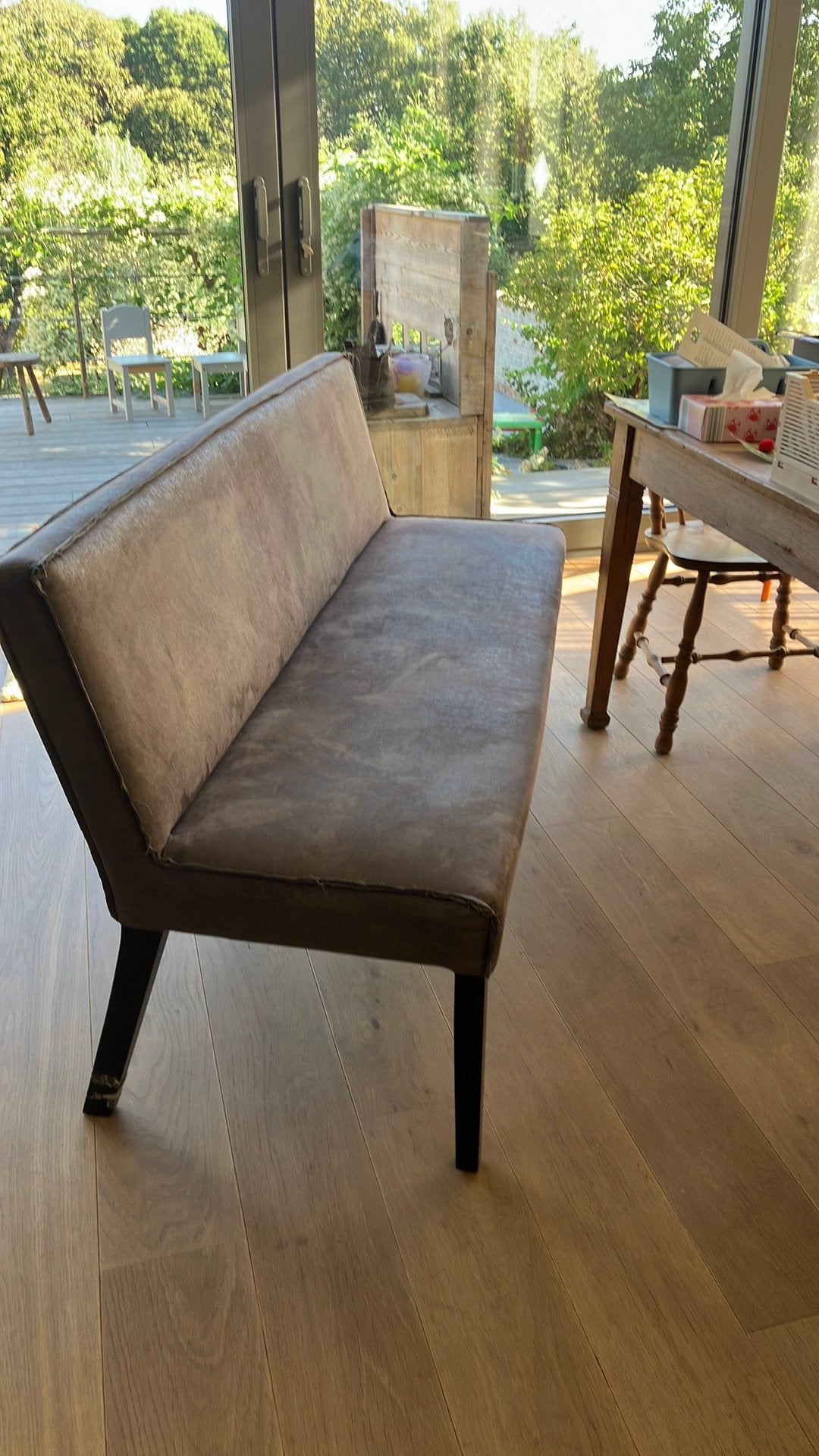 Mooie zitbank BePure Home voor aan tafel of elders, Trois personnes, Moins de 75 cm, 150 à 200 cm, Comme neuf