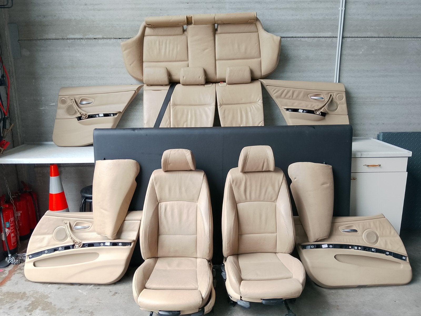Intérieur de la voiture - BMW 3/E91 - Cuir intégral - beige, Autos : Pièces & Accessoires, Enlèvement, Utilisé, BMW