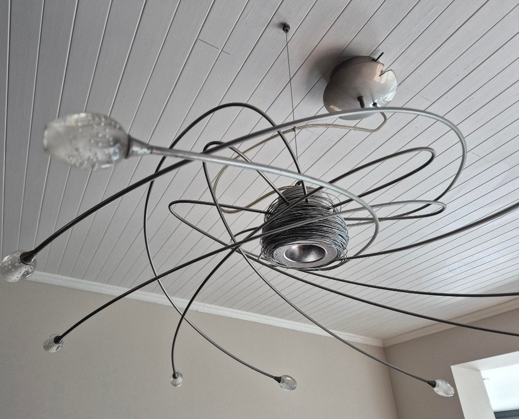 Design verlichting plafond, Huis en Inrichting, Zilver, Zo goed als nieuw, G4, Metaal