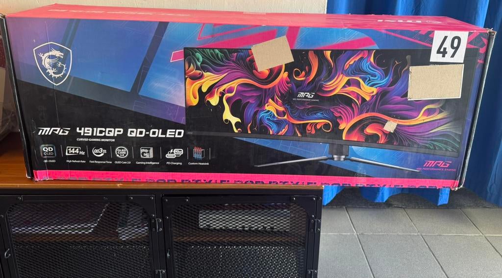 MSI 49inch - Gaming Monitor - 491CQP QD-OLED - Nieuw - Spot!, Computers en Software, Monitoren, Ophalen of Verzenden, Zo goed als nieuw