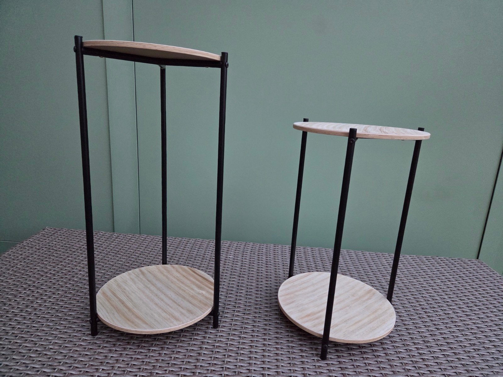 2 bijzettafeltjes ø 27 cm hoogte 57 en 45 cm, Huis en Inrichting, Woonaccessoires | Zuilen en Pilaren, Ophalen of Verzenden, Nieuw