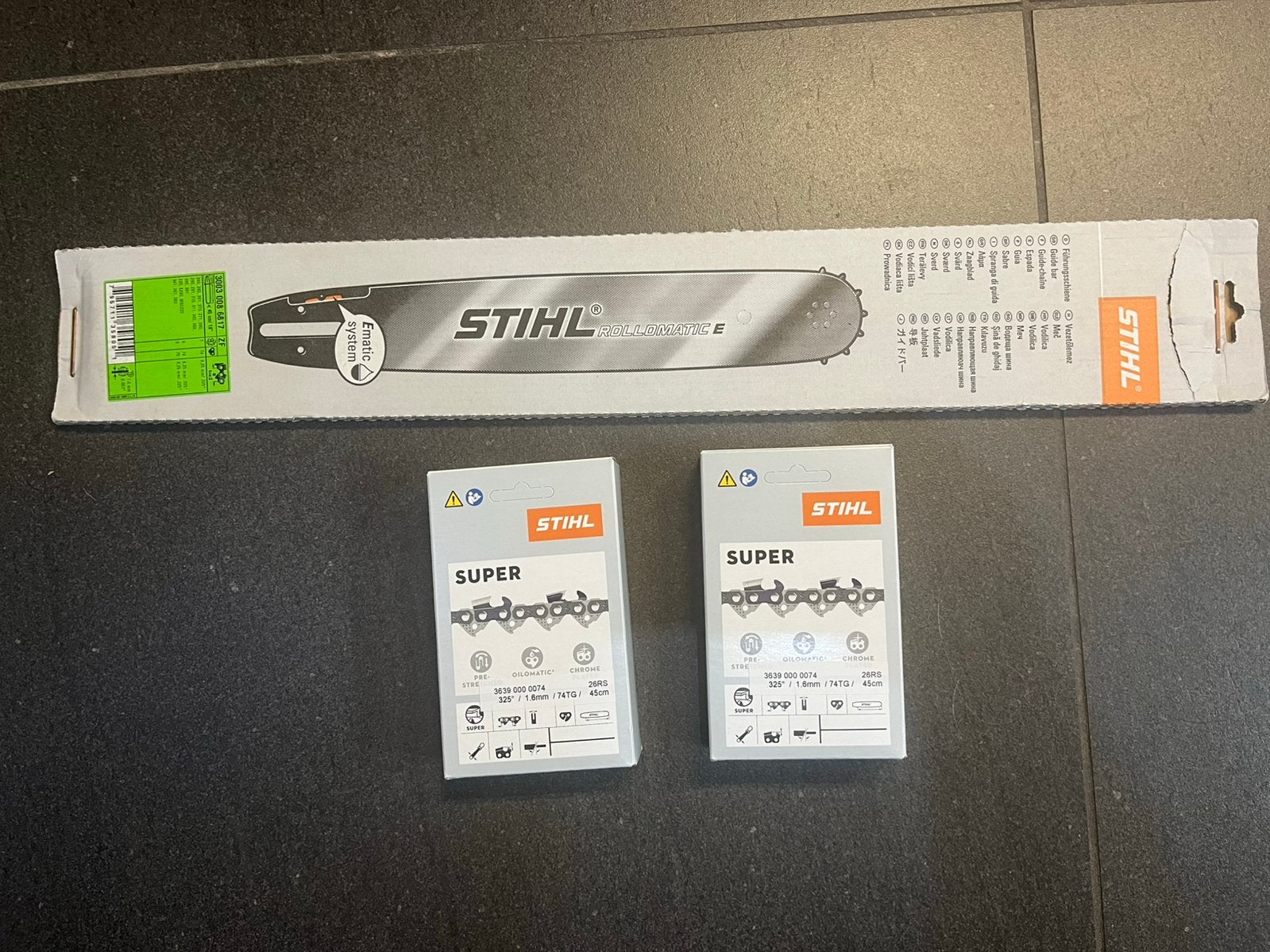 Lame de scie Stihl 45cm 325 + 2 chaînes, Enlèvement ou Envoi, Neuf, Autres types