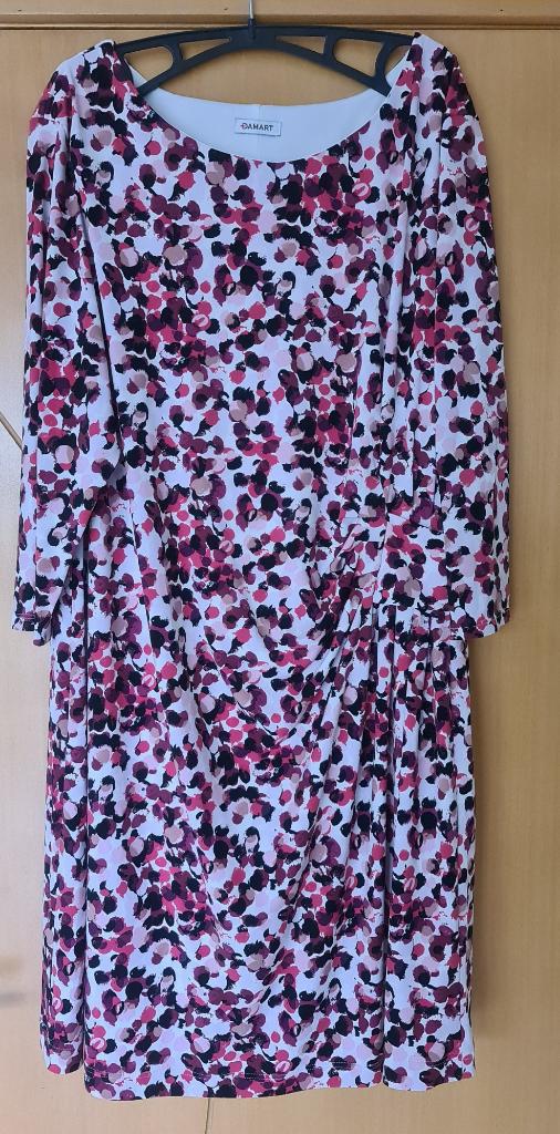 Jurk 'Damart' - M.50, Wit, Maat 46/48 (XL) of groter, Ophalen of Verzenden, Zo goed als nieuw