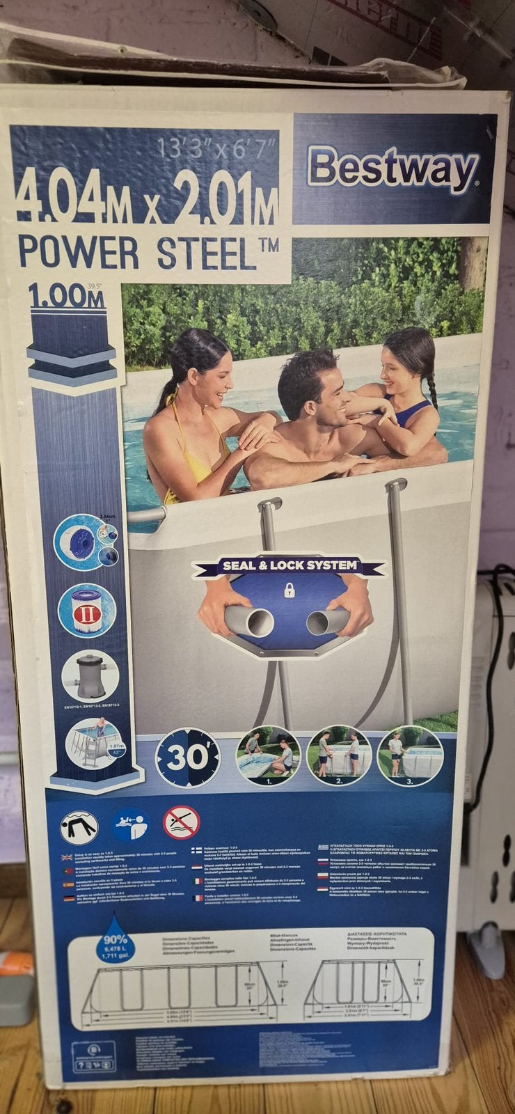Piscine BestWay 4m04 x 2m01, Jardin & Terrasse, Piscines, 300 cm ou plus, Comme neuf, Enlèvement, 80 à 120 cm