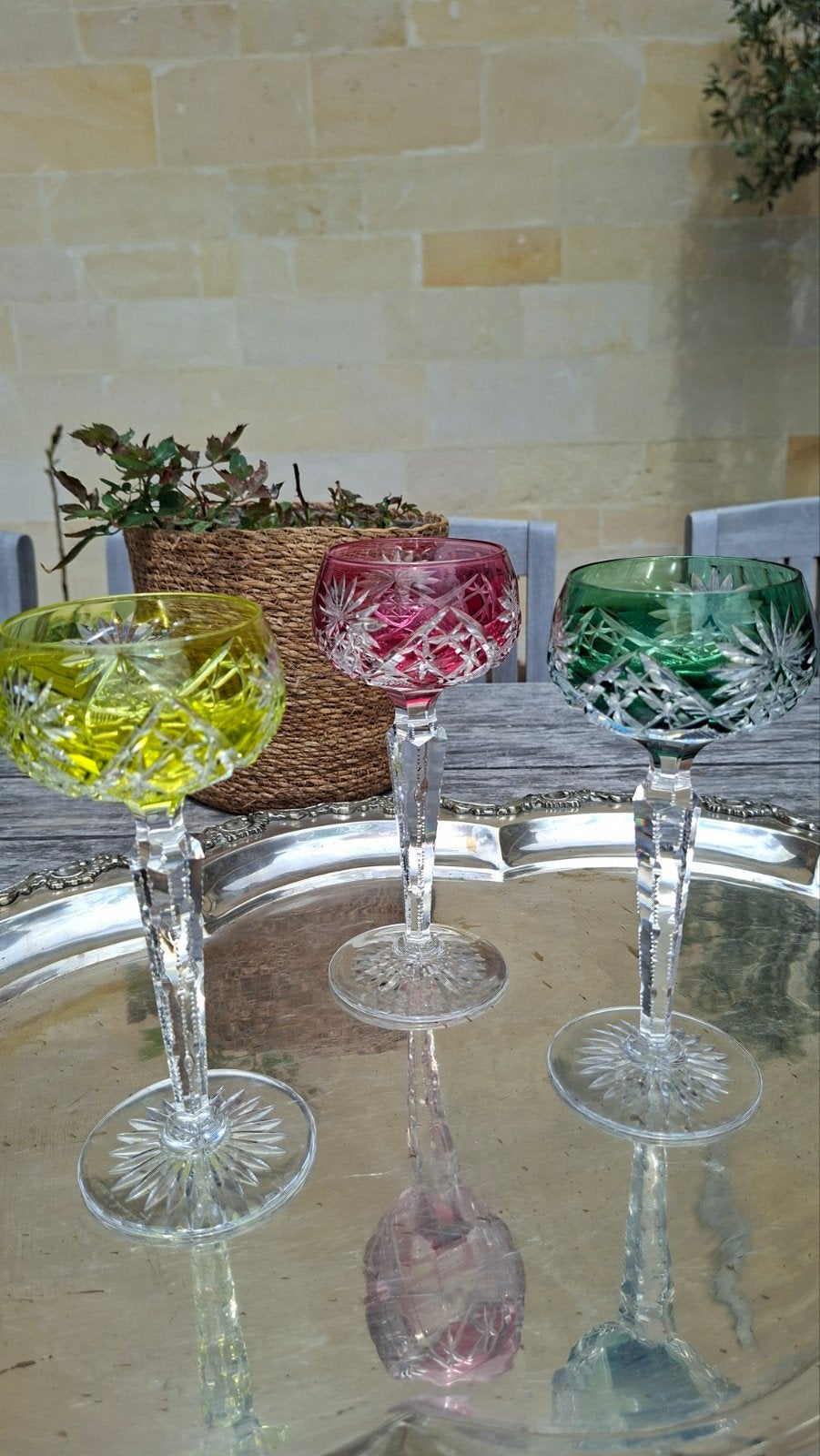 Verres à vin Val Saint Lambert, Enlèvement ou Envoi