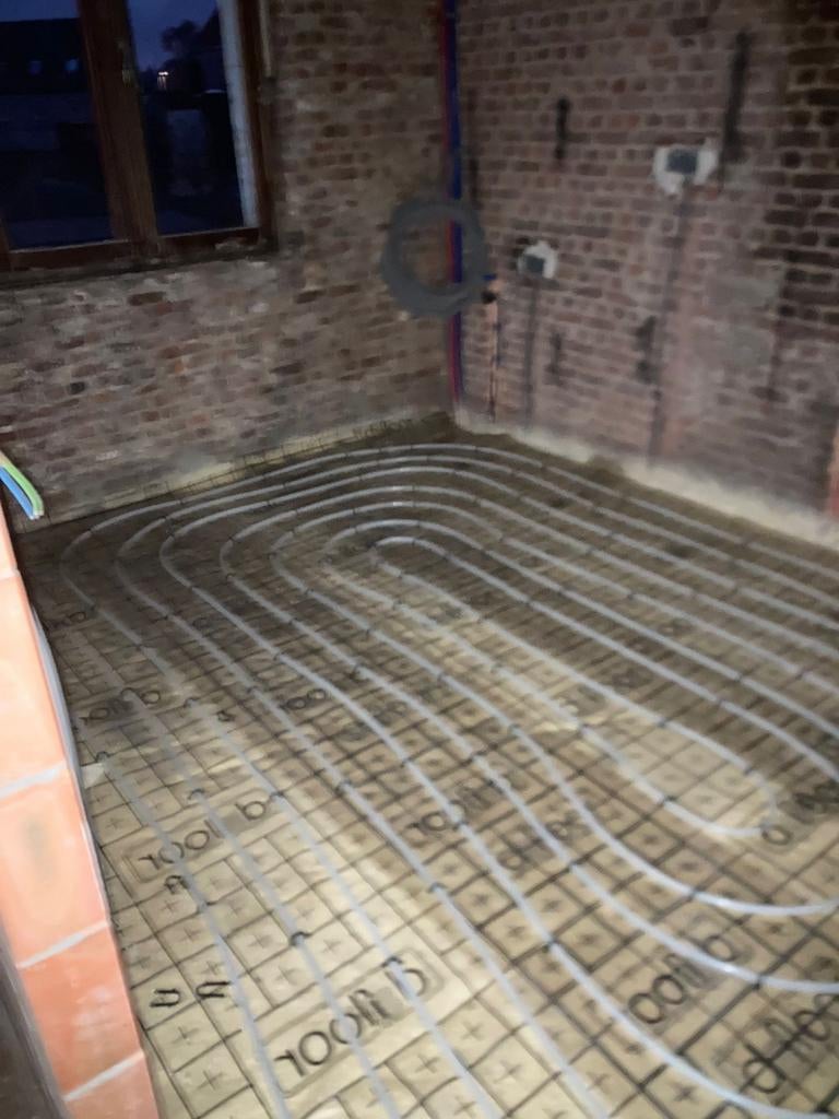 Vloerverwarmingbuis, rasterfolie + toebehoren, Ophalen