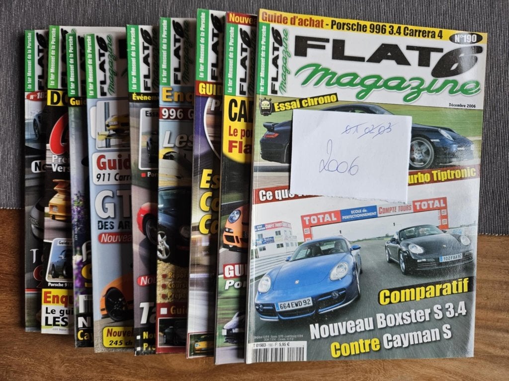 Nombreux lots de revues FLAT 6 automobile Porsche magazine, Enlèvement ou Envoi, Comme neuf, Porsche