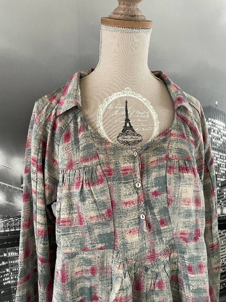 blouse lange mouwen - Cotélac - 38 à 40, Kleding | Dames, Maat 38/40 (M), Zo goed als nieuw, Meerkleurig, Verzenden