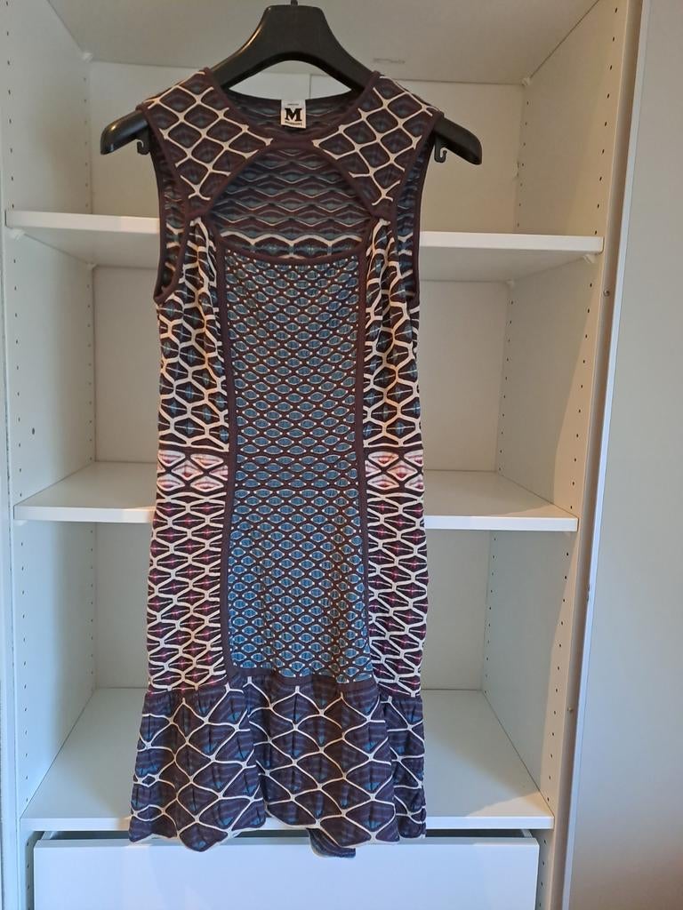 Mt 44 Veelkleurig gebreide jurk Missoni, Kleding | Dames, Blauw, Maat 42/44 (L), Ophalen of Verzenden, Zo goed als nieuw