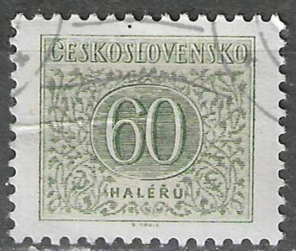 Tchécoslovaquie 1954 - Yvert 83TX - Timbre fisca type  (ST), Envoi, Affranchi