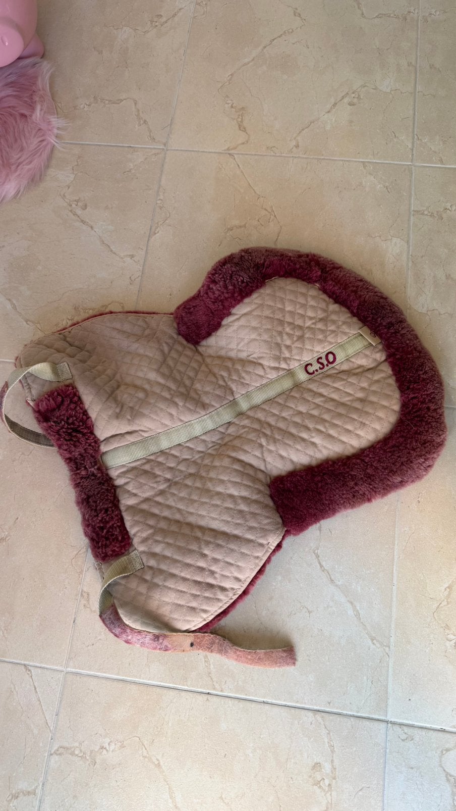 Tapis de selle/demi-tapis CSO - doublure en peluche, Animaux & Accessoires, Enlèvement ou Envoi, Utilisé, Autres types, Absorbant les chocs