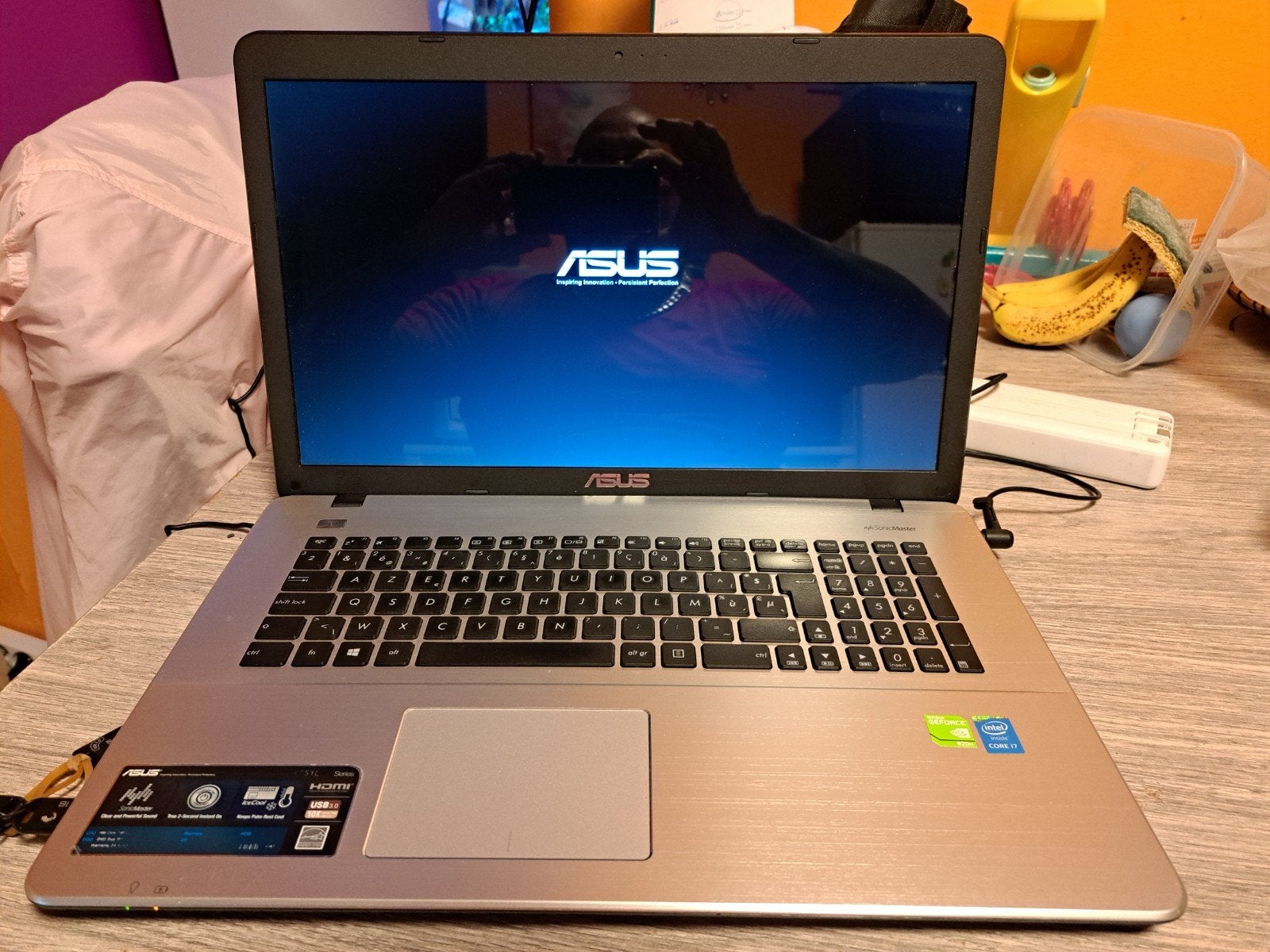 asus x751l de 17" intel i7 de 8gb+ssd 240gb+geforce 820m., 256 GB, Enlèvement ou Envoi, 17 pouces ou plus, 8 GB