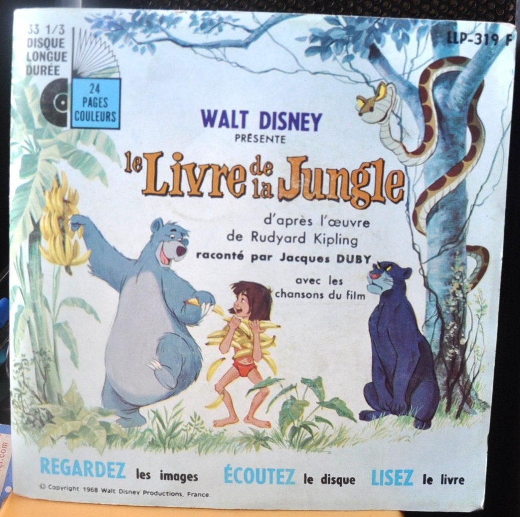 vinyl 33  tours histoire le livre de la jungle (x20375), Cd's en Dvd's, Vinyl | Kinderen en Jeugd, Ophalen of Verzenden, 1960 - 1969