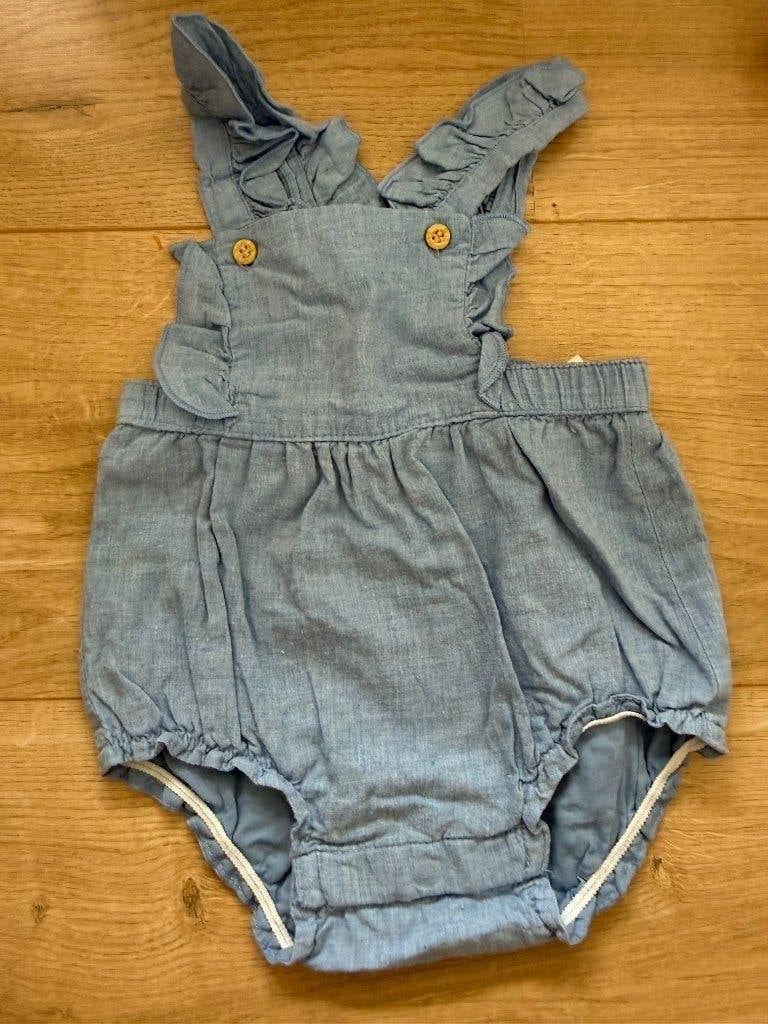 Barboteuse H&M bleue, Kinderen en Baby's, Babykleding | Maat 62, Meisje, Jurkje of Rokje, H&M, Nieuw