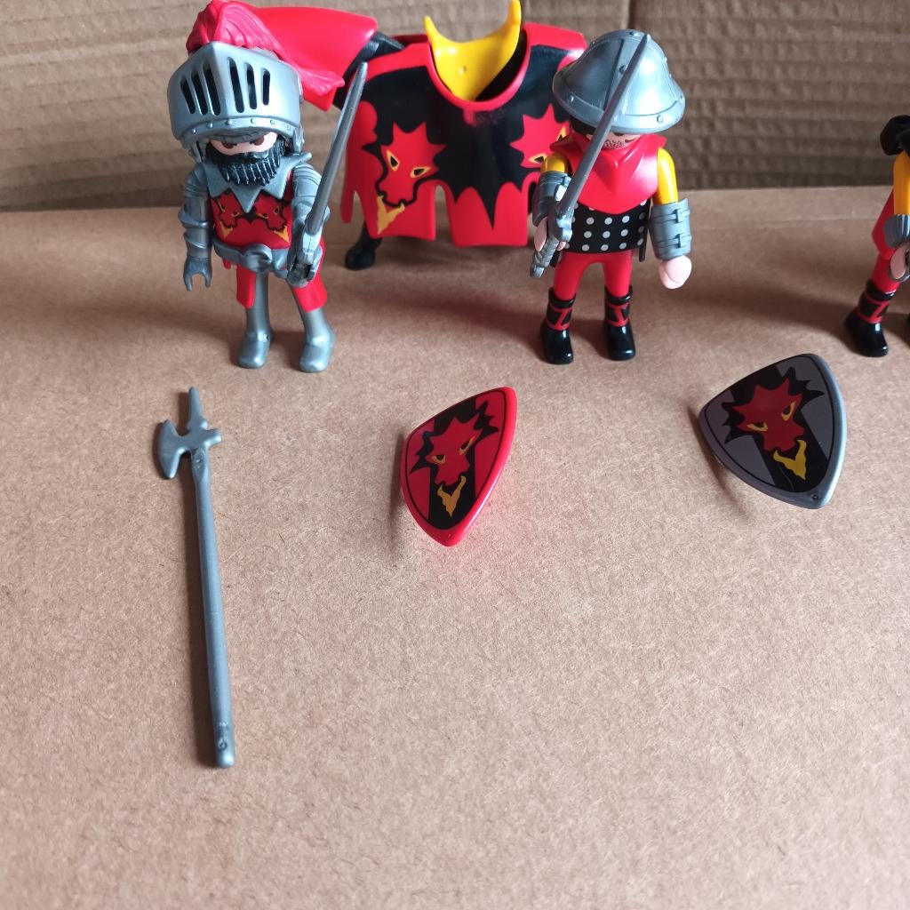 Playmobil 3319 soldats et chevalier du dragon rouge, Enlèvement ou Envoi, Comme neuf