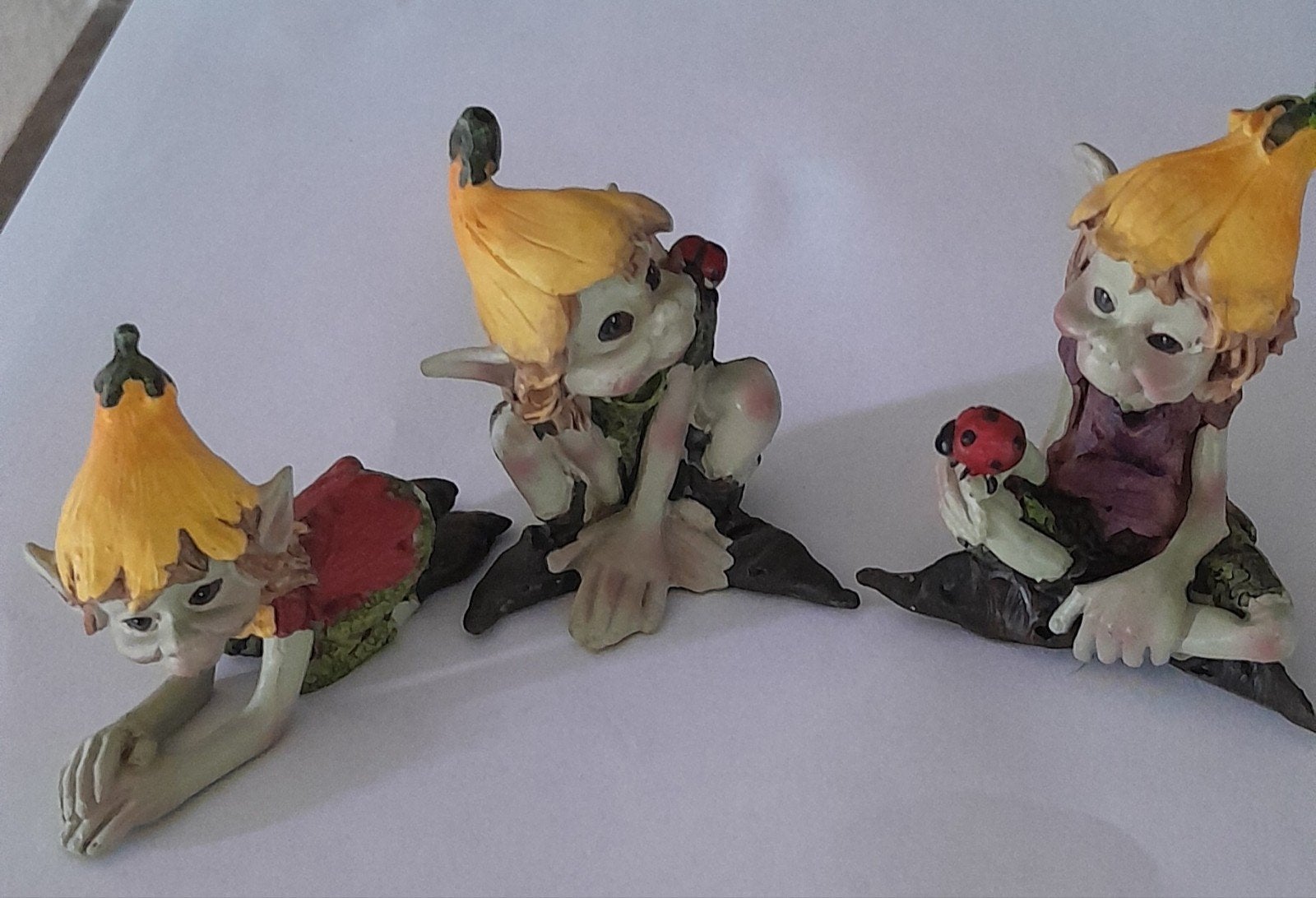 3 schattige beeldjes..., Ophalen of Verzenden, Zo goed als nieuw, Beeldje of Poppetje