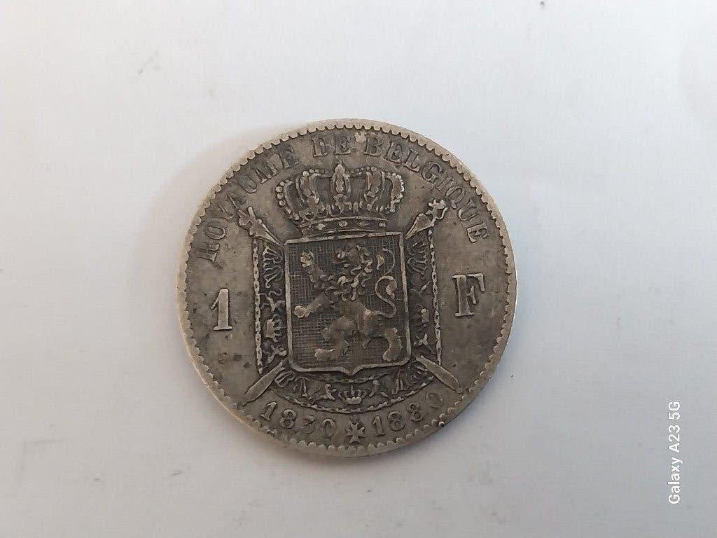 Zilveren 1 Franc Belgische Onafhankelijkheid 1880, Zilver, Ophalen of Verzenden, Losse munt, Zilver