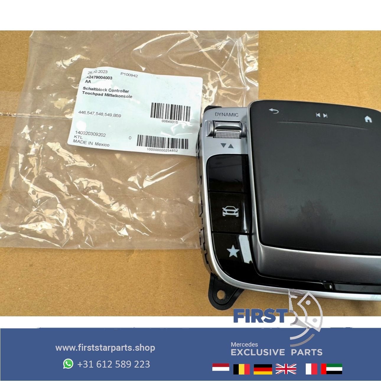 A2479004003 W177 V177 A35 NAVI KNOP MUIS TOUCHPAD Mercedes A, Gebruikt, -, Ophalen of Verzenden, -