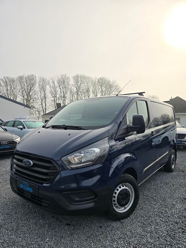 **FORD TRANSIT CUSTOM 2.0TDCI//LICHTEVRACHT-AIRCO/TREKHAAK**, Auto's, Voorwielaandrijving, 4 cilinders, Bedrijf, Grijs