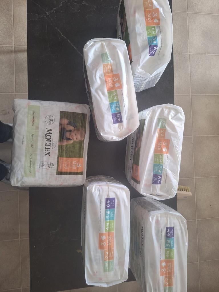 Pampers maat 3 midi merk moltex 6pakken!!, Ophalen