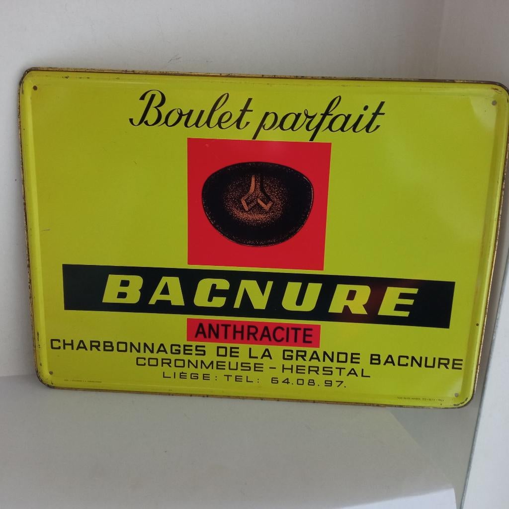 publicité BACNURE, Collections, Marques & Objets publicitaires, Enlèvement ou Envoi, Utilisé, Panneau publicitaire