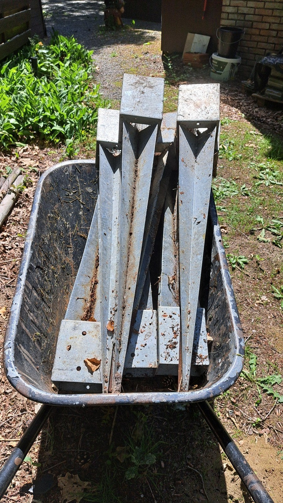 Paalhouders metaal, Ophalen, Gebruikt, Aluminium
