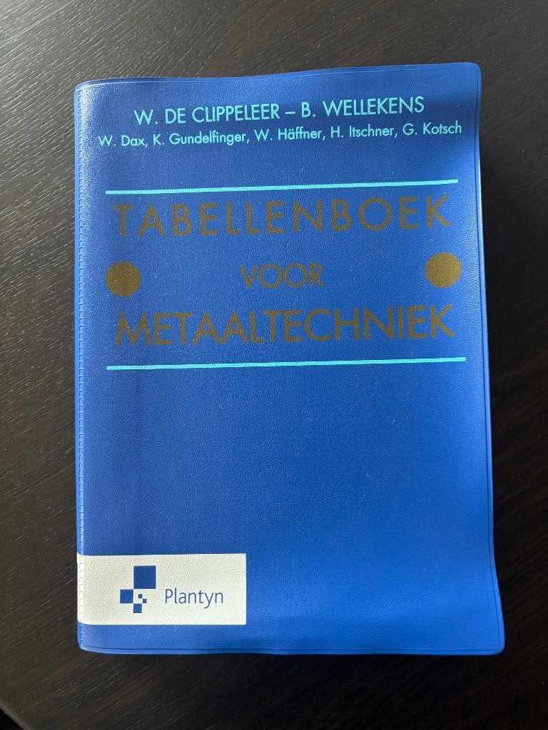 Tabellenboek Metaaltechniek, Boeken, Ophalen of Verzenden, Metaaltechniek