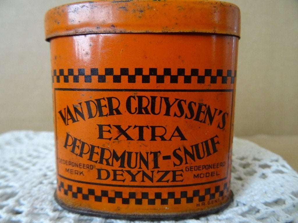 Boîte antiqueVan der Cruyssens Deynze Extra Peppermint Sniff, Enlèvement ou Envoi, Utilisé, Autre, Autres marques