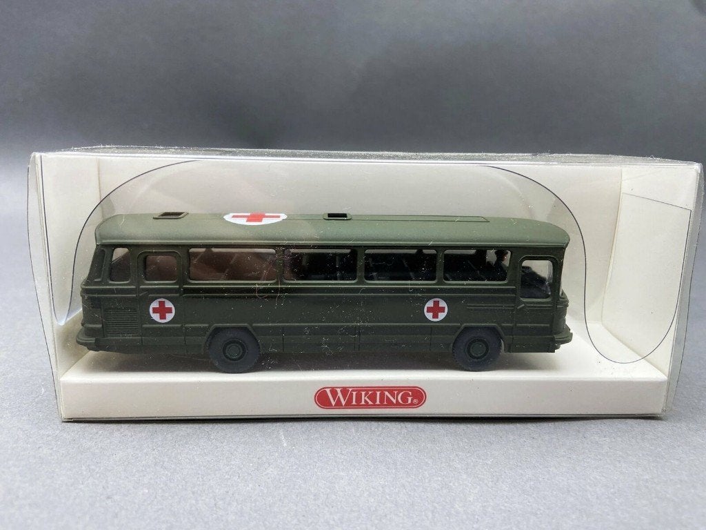 Bus MERCEDES Ambulance Militaire 1/87 HO WIKING Neuf+Boite, Enlèvement, Neuf, Bus ou Camion, Wiking
