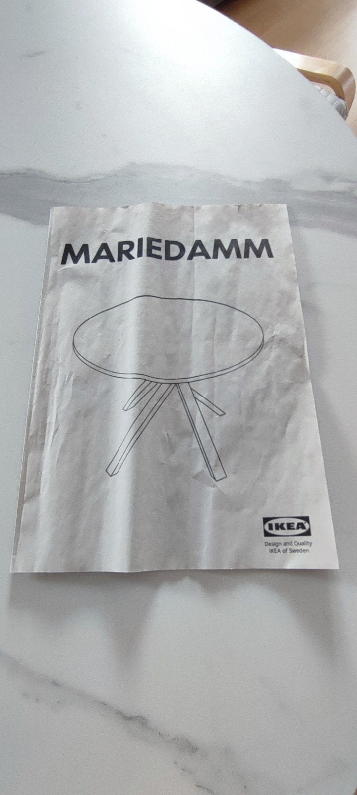 Plateau de table Ikea sans le pied, Maison & Meubles, Enlèvement, Blanc