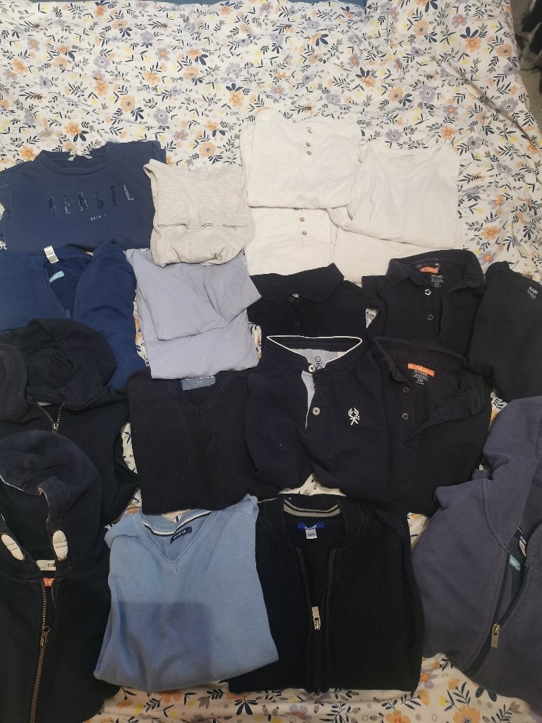 Lot vêtements garçon 8/10ans bleu blanc, Garçon, Enlèvement, Utilisé, Okaidi