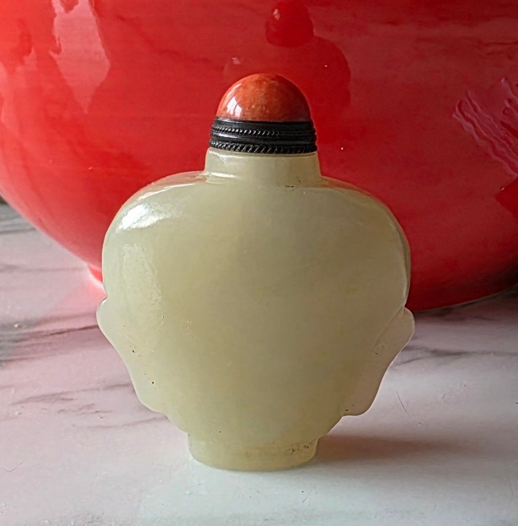 Snuifflesjes /Stempel /Snuff bottle - in Jadeiet/jade., Antiek en Kunst, Curiosa en Brocante, Ophalen of Verzenden