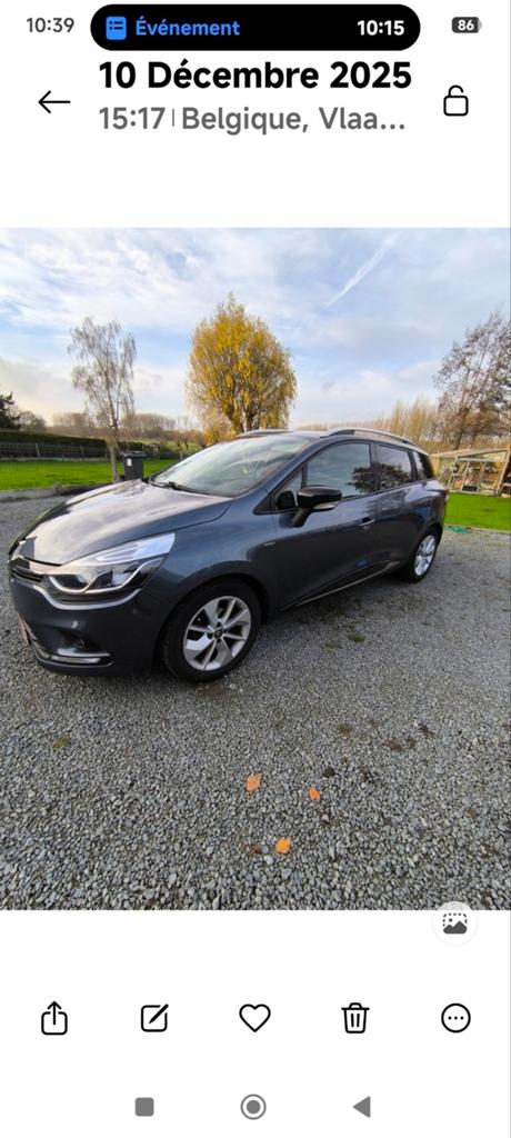 Renault Clio 4 Grandtour 1.2 essence,2018 , 85000kms, euro 6, Auto's, Renault, 4 cilinders, Zwart, 5 deurs, Particulier