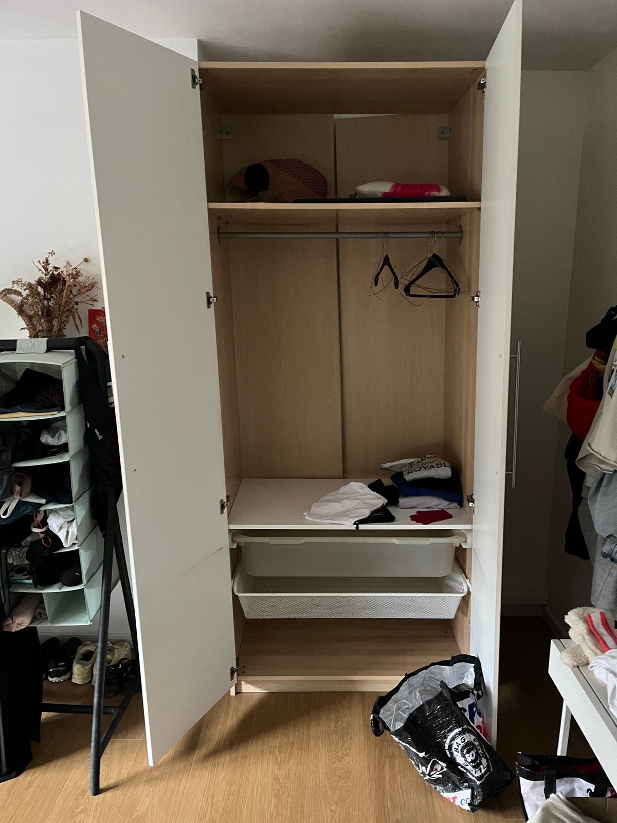 Ikea kleerkast, Maison & Meubles, Armoires | Penderies & Garde-robes, 100 à 150 cm, Enlèvement, Utilisé, 200 cm ou plus