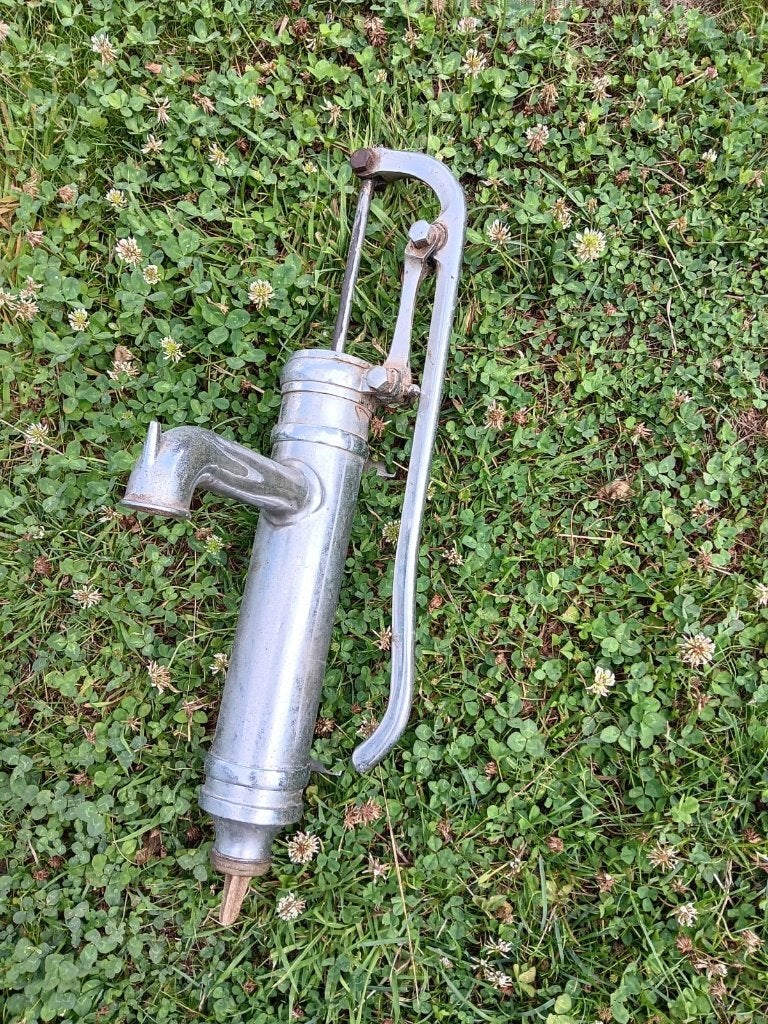Handwaterpomp in inox, Jardin & Terrasse, Pompes à eau, Enlèvement, Utilisé, Manuelle
