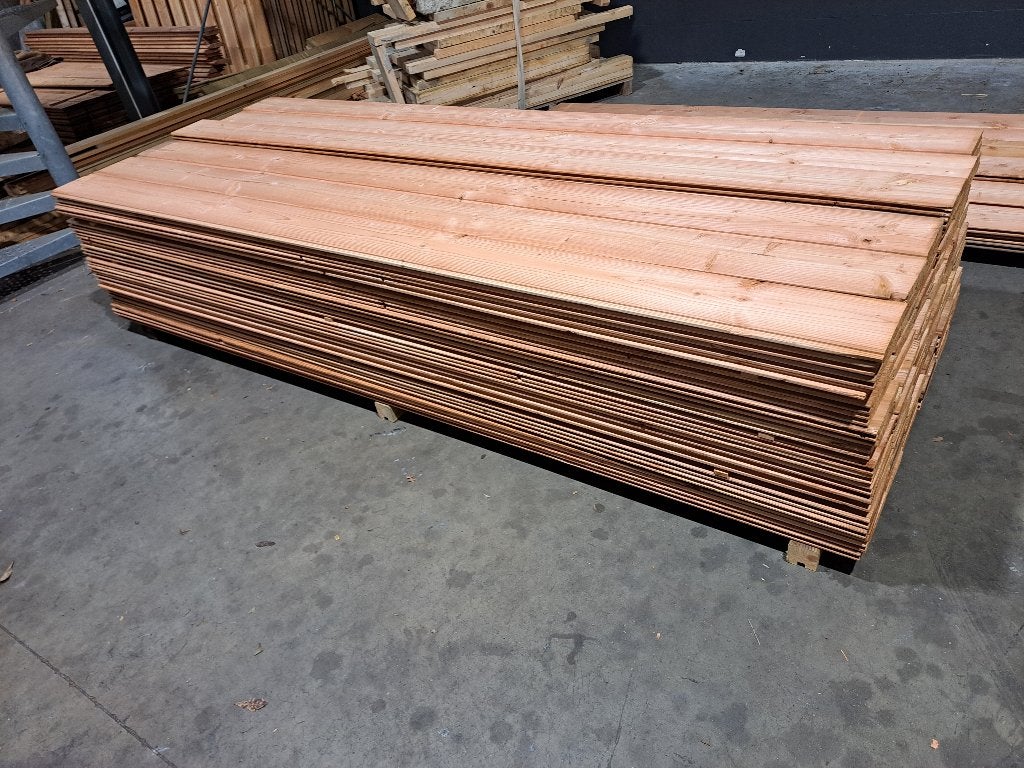 TE KOOP: Planken/Douglas/tand-groef/blokhutprofiel: 2,8x19,5, Enlèvement, Neuf, 250 cm ou plus, Planches